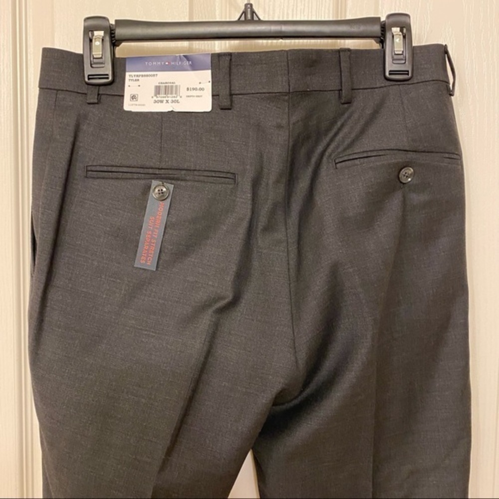 Tommy Hilfiger Men's Modern-Fit TH Flex Stretch Suit Pants in Charcoal 30W * 30L - Picture 14 of 15